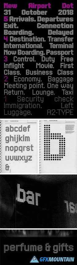 New Airport DOT Font Family