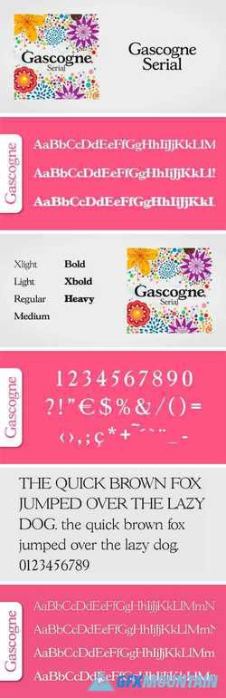 Gascogne Serial Font Family 