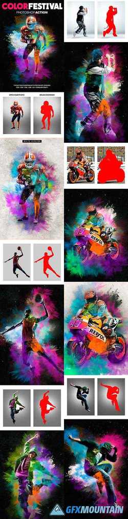 Color Festival Photoshop Action - Dust Effect 19250033