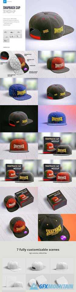 SNAPBACK CAP 3D MOCKUP - 2792440