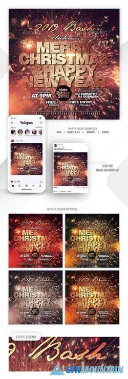 Christmas & New Year Party Flyer 22876375