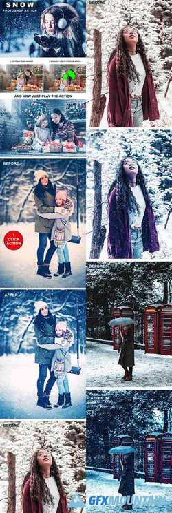 Snow Photoshop Action 22846485