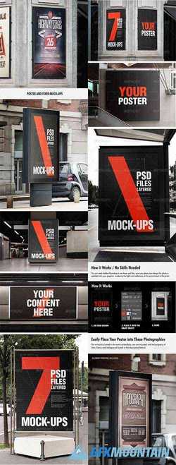 Flyer and Poster Urban Mock-ups - Set Pack 
