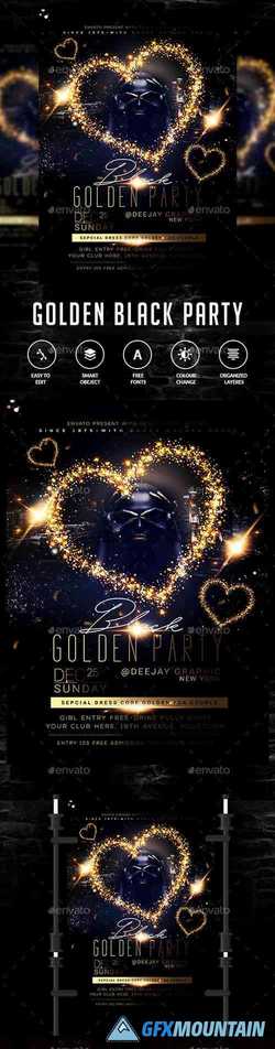 Golden Black Party Flyer 22876162
