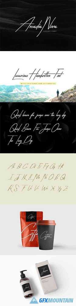 Arcadia-Nova Handwritten Luxury Font 