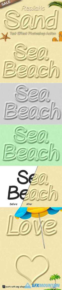 Sand Text Effect Photoshop Action 3237093