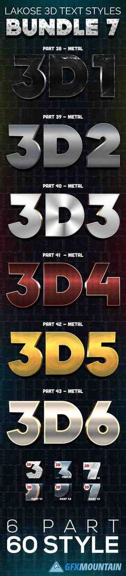 Lakose 3D Text Styles Bundle 7 23105049