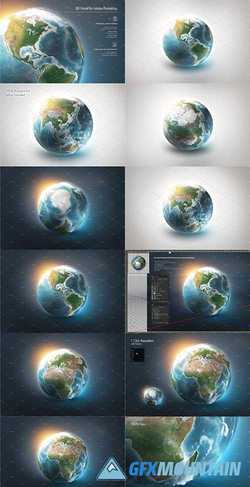  3D EARTH WORLD FOR PHOTOSHOP - 3029396