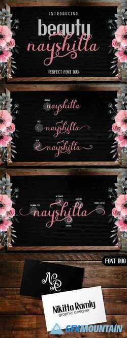 Beauty Nayshilla Font Duo
