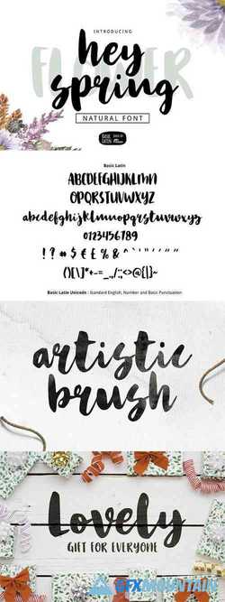 Hey Spring Brush Font