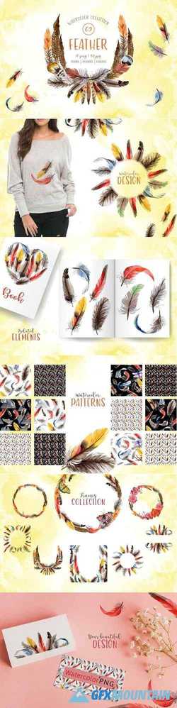 Feather Watercolor png 3349794