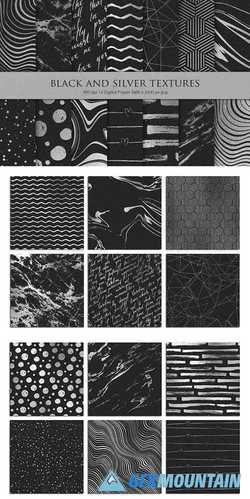Black and Silver Metallic Textures - 2286630