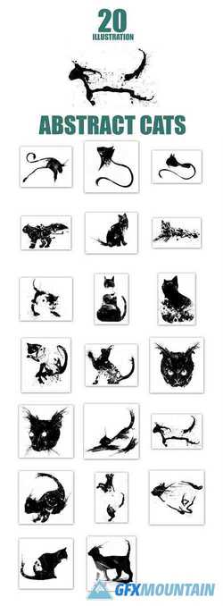 20 Illustration abstract Cats - 3084013
