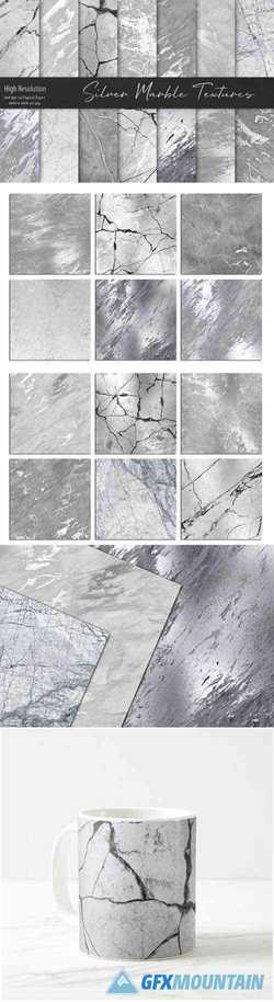 Silver Marble Textures, Backgrounds - 3301849
