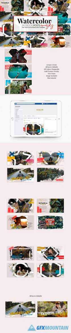 Post Banners Watercolor Masks 2990654