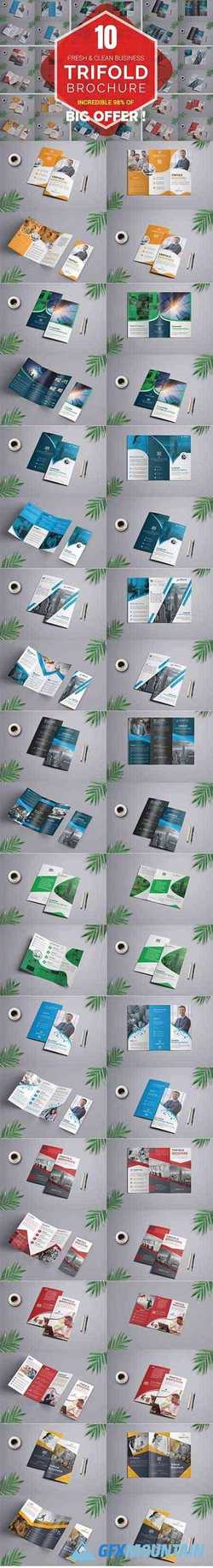 10 Corporate Trifold Brochure Bundle