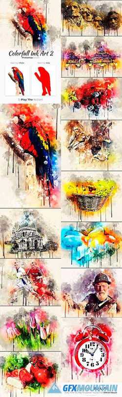 Colorfull Ink Art 2 - Photoshop Action 23285513