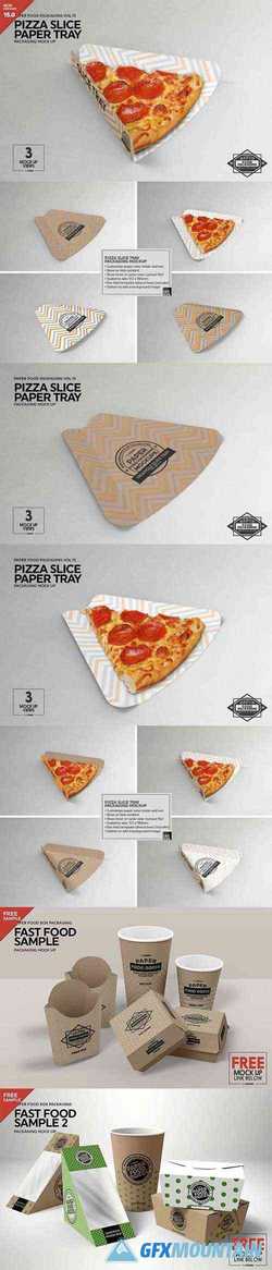 Pizza Slice Tray Packaging Mockup 3618493