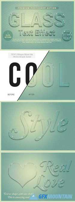 Glass Text Effect Photoshop Action 3644015