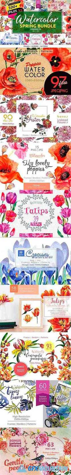WATERCOLOR SPRING BUNDLE 9 PRODUCTS - 2544252