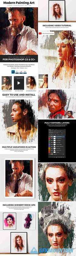 Modern - Painting Art Photoshop Action 23557918