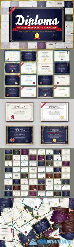 Awesome 55 Diploma & Certificate Templates