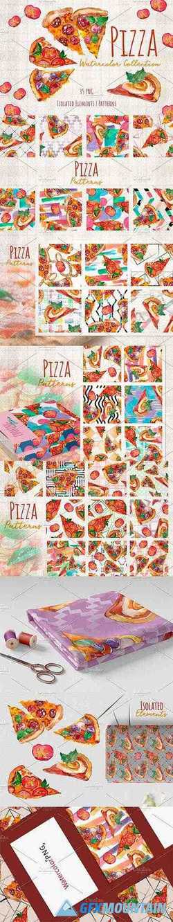 Hawaiian Pizza Watercolor - 3705725