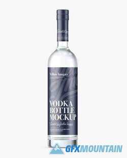 Vodka Bottle Mockup - Front View 