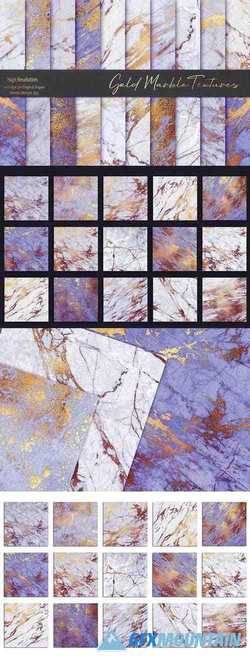 Purple and Gold Marble Textures - 3549303