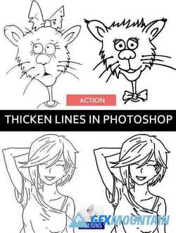 Thicken Lines Action for Photoshop