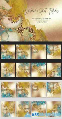Watercolor Gold and Foil Textures - 3733199