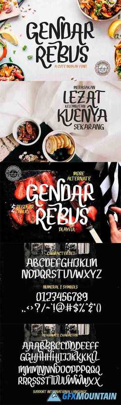Gendar Rebus - A Cute Display Font 3860947