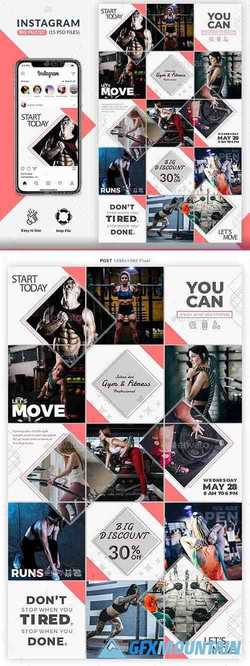 Fitness GYM Instagram Puzzle Templates 23953564