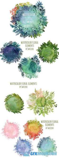 Watercolor Floral Frames - 520022