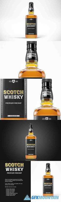 Scotch Whisky Bottle Mockup