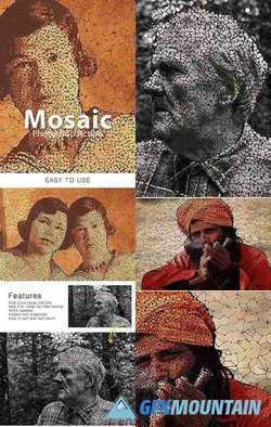 Mosaic Photoshop Action 24027255