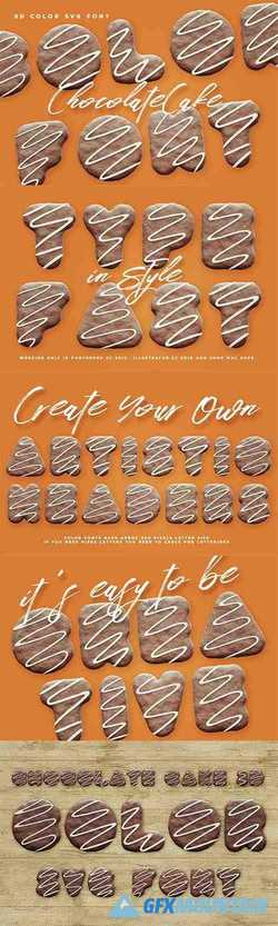 Chocolate Cake Color Font 