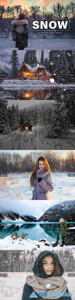 25 Snow Photoshop Overlays