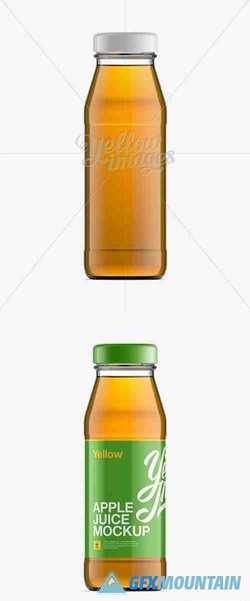 Clear Bottle W/ Apple Juice Mockup