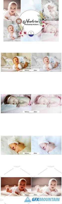 90 Newborn Photoshop Actions 3937920
