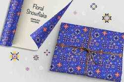 Floral Snowflake seamless pattern