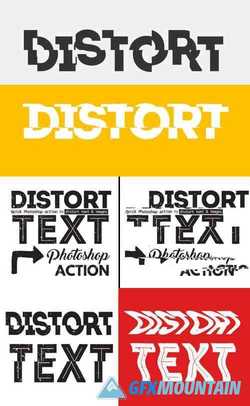 Distort Text Photoshop Action