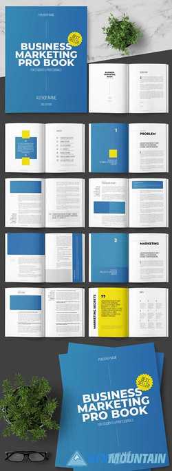 Business Marketing Book Layout with Blue Accents 250093472