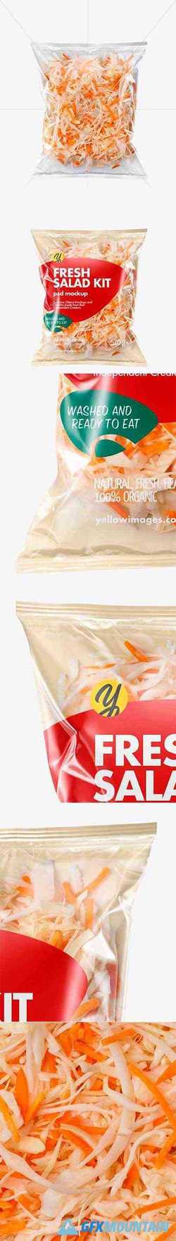 Plastic Bag With Coleslaw Kit Mockup