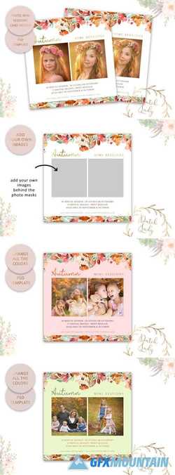PSD Photo Session Card Template #46 1673886