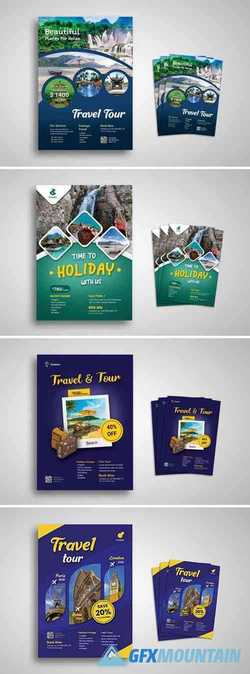 Travel and Tour Flyer Promo Template Bundle