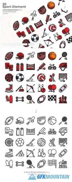 30 Sport Element Icons