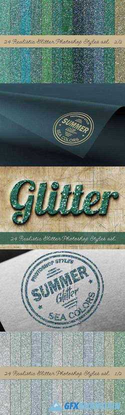 24 Realistic Glitter Photoshop Styles asl - 297600