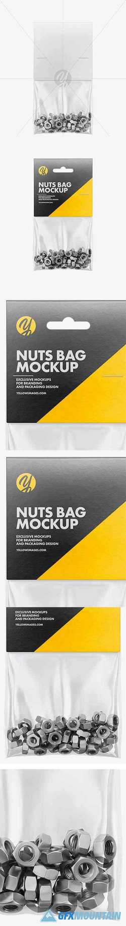 Plastic Bag With Nuts Mockup 