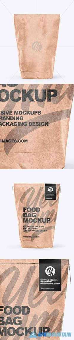 Food Kraft Bag Mockup